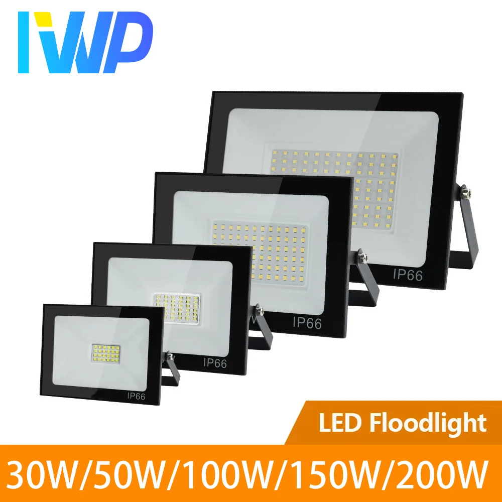 

LED Flood Light AC220V 30W 50W 100W 150W 200W IP66 Waterproof Outdoor Reflector Spotlight Street Light Wall Lamp Garden Lighting