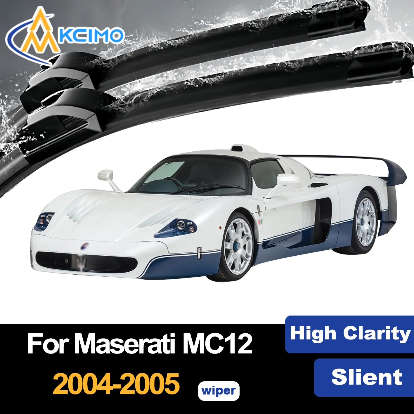 

Front Wiper Blades for Maserati MC12 2004-2005 Maserati MC12 Stradale Premium Car Windscreen Windshield Window Wiper Accessories