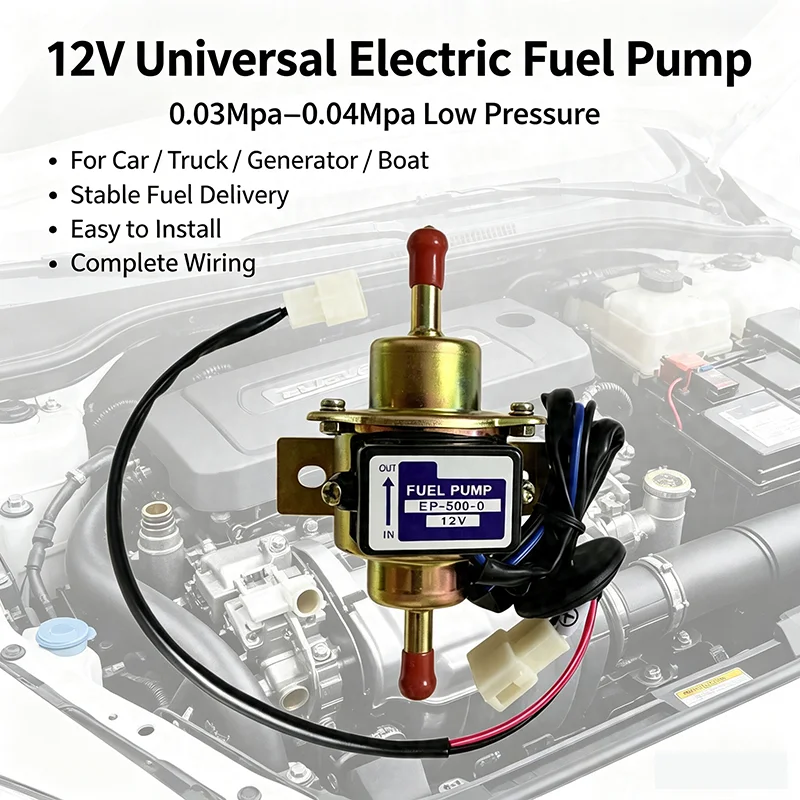 12V 110L/H Small Car Modification Part General Electronic Fuel Pump Electronic Pump External Pump EP-500-0 Universal Accessories