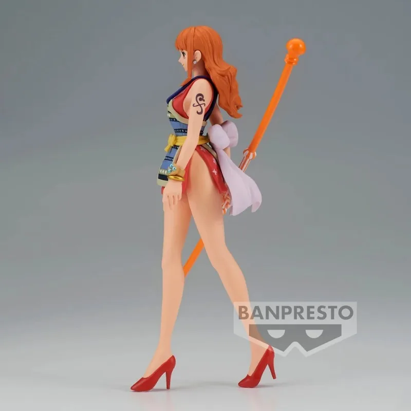 BANDAI-Banpresto Original genuino, figura de acción de One Piece, modelo de PVC Nami de 16cm, juguete para niños, regalo