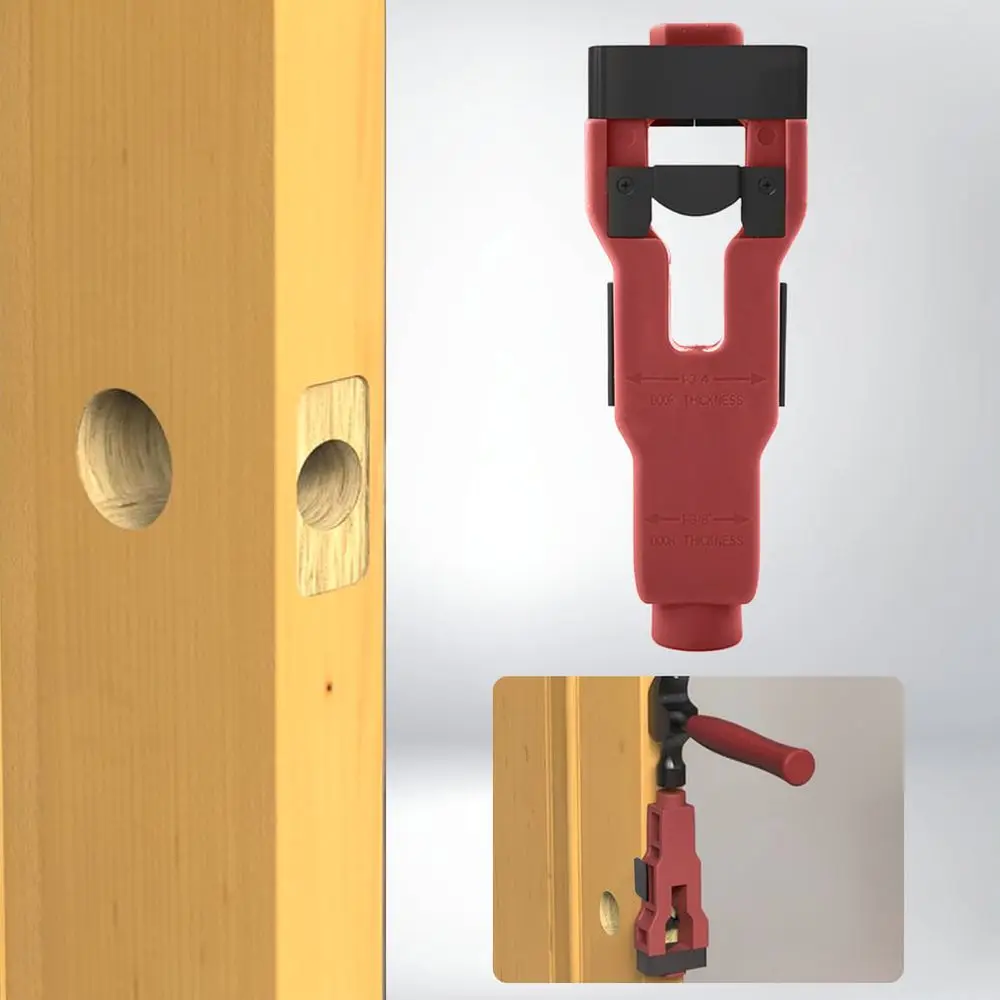 High Quality Aluminum Hinge Hole Opener Tool Door Lock Positioning Jig Woodworking Drilling Guide Accessory