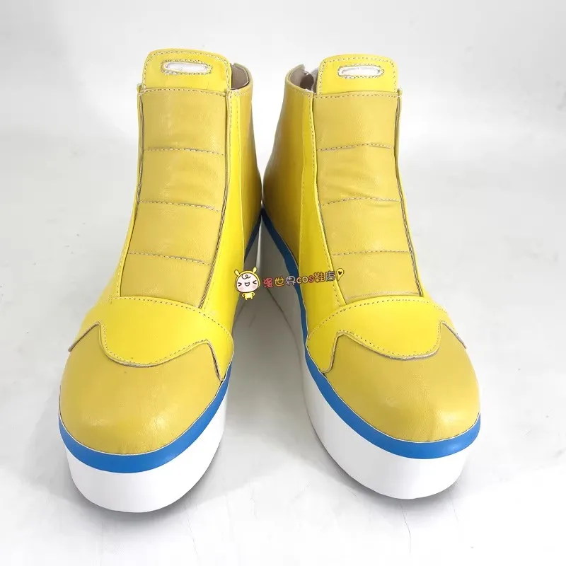 Puniru Is a Cute Slime Cosplay Costume Shoes Yellow Handmade Faux Leather Boots Shoes