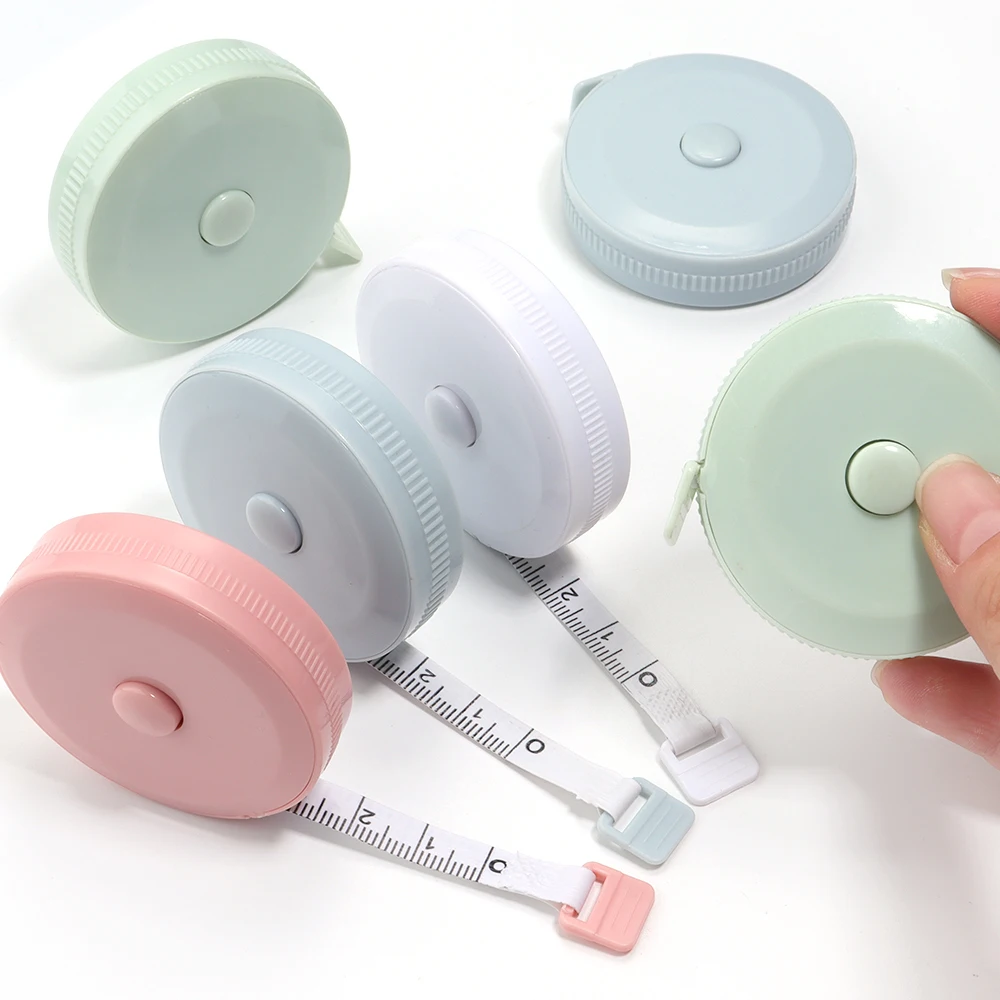 1.5Meter Soft Tape Measure Scale Body Sewing Flexible Tailor Ruler Centimeter Inch Portable Retractable Self-Lock Measuring Tape
