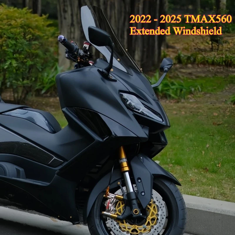 

TMAX560 front windshield for Yamaha 2022 2023 2024 2025 TMAX560 motorcycle accessories thickening and heightening wind deflector