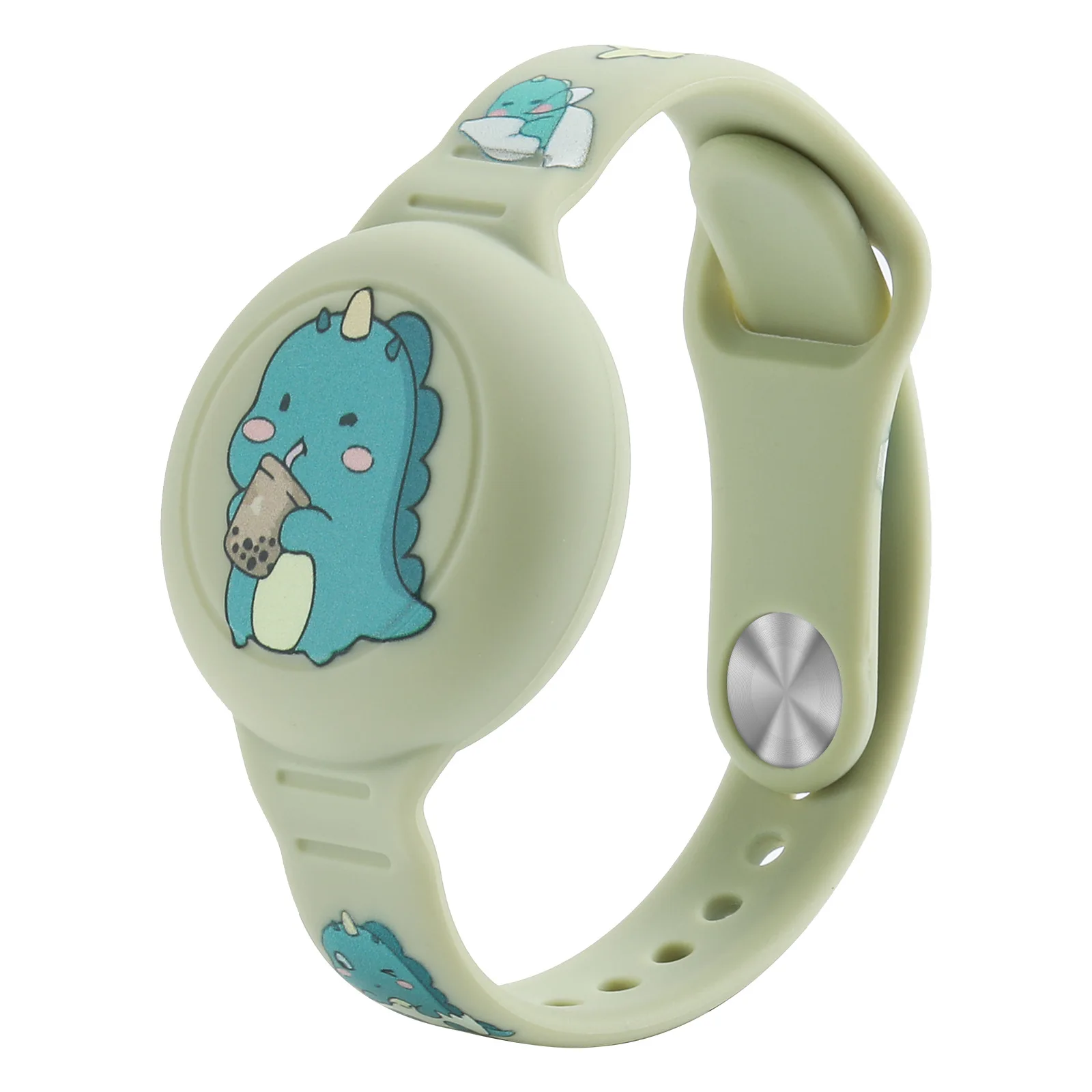 Wasserdichtes Armband für Kinder mit AirTag, Silikonmaterial, niedliches Cartoon-Design, verstellbar, versteckter Halter für Apple AirTag