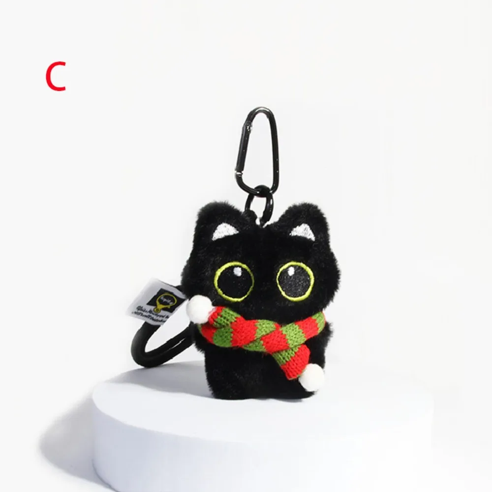 

Украшение, черный кот, плюшевая игрушка, брелок с мультяшным котенком, милый автомобильный брелок для ключей, мягкая кукла, кулон, аксессуары для ключей от машины