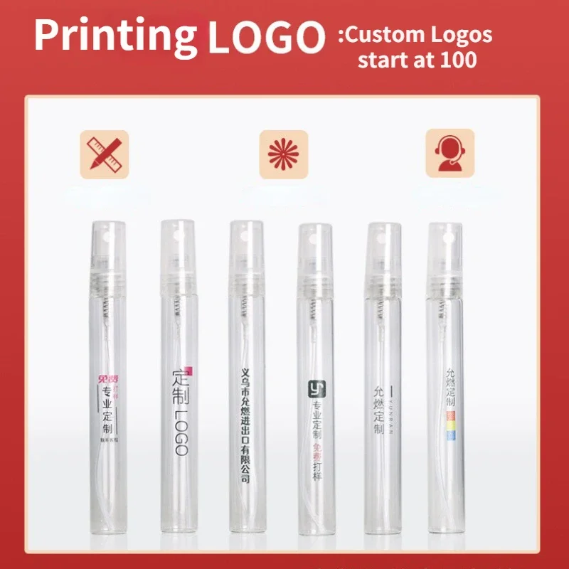 5 szt. 2ML 2.5ML 3ML 5ML 10ML przezroczystego butelka z rozpylaczem do wielokrotnego napełniania rozpylacza perfum drobno tkana pusty szklany mgły