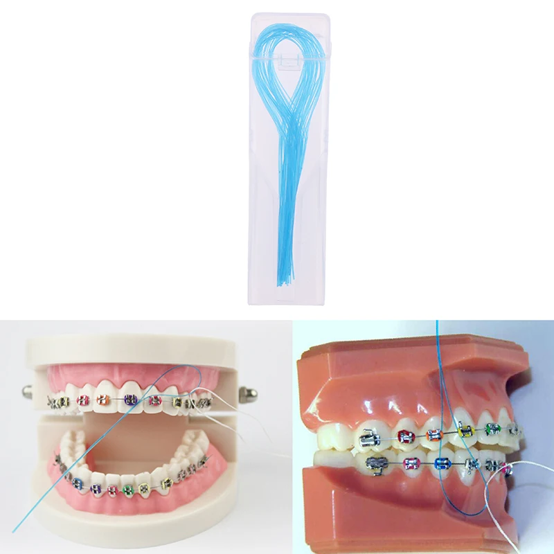 Enfileur de fil dentaire, 35 pièces, dispositif d'approche dentaire, supports de fil entre les ponts orthodontiques, accolades de traction