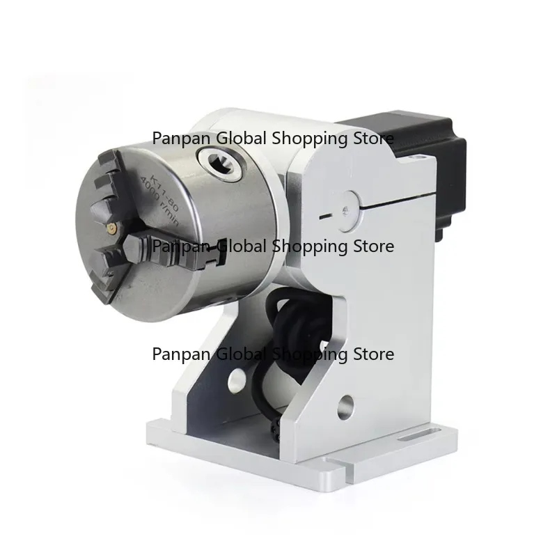 WaveTopSign Rotary Worktable Chuck Diameter 80mm 100mm Rotary Attachment 3500r/min for Laser Marking Machine