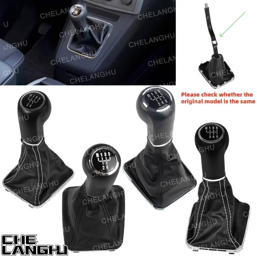 For Opel Zafira B 2005 2006 2007 2008 2009 2010 Black or White Line 5/6 speed gear shift knob with pu boot Car accessories