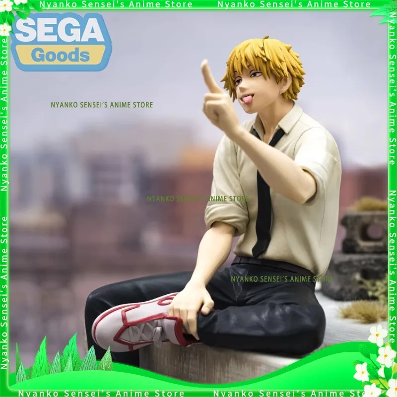 

В наличии SEGA Chainsaw Man Denji Сидячая поза 14 см Фигурка премиум-класса Модели аниме Игрушечная кукла Декоративный орнамент Коллекционная