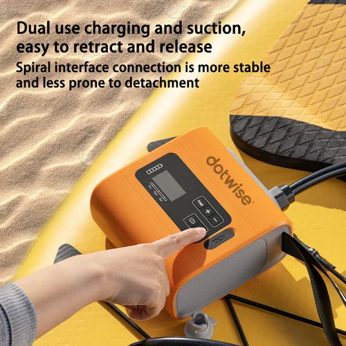 Imagen 2 del producto DOTWISE-bomba de Camping al aire libre de alto flujo, 22PSI, para colchón de aire, paleta de Kayak, bomba de aire eléctrica portátil inalámbrica para exteriores