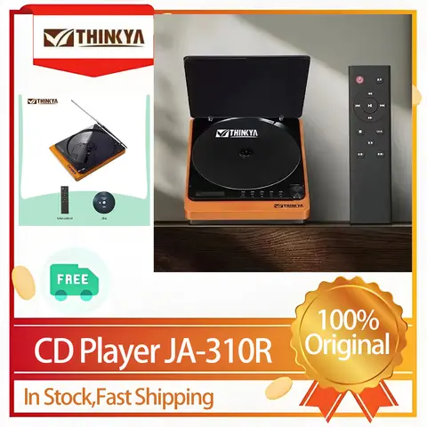 최신 THINKYA CD 플레이어 JA-310R 나무 레트로 블루투스 5.1 무손실 HIFI CD 플레이어 USB 읽기 재생 원격 제어 광 출력