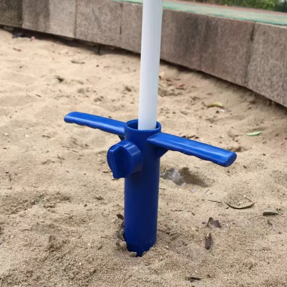 

Plastic Stand for Sand Garden Outdoor Use Spiral Stable Beach Umbrella Stand Base Holder Sunshade Rack