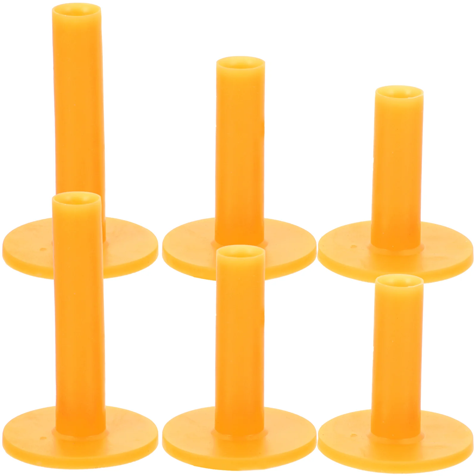 

6 Pcs Golf Set Office Ball Hitting Pads Rubber Adjustable Tee for Mat Portable Golfs