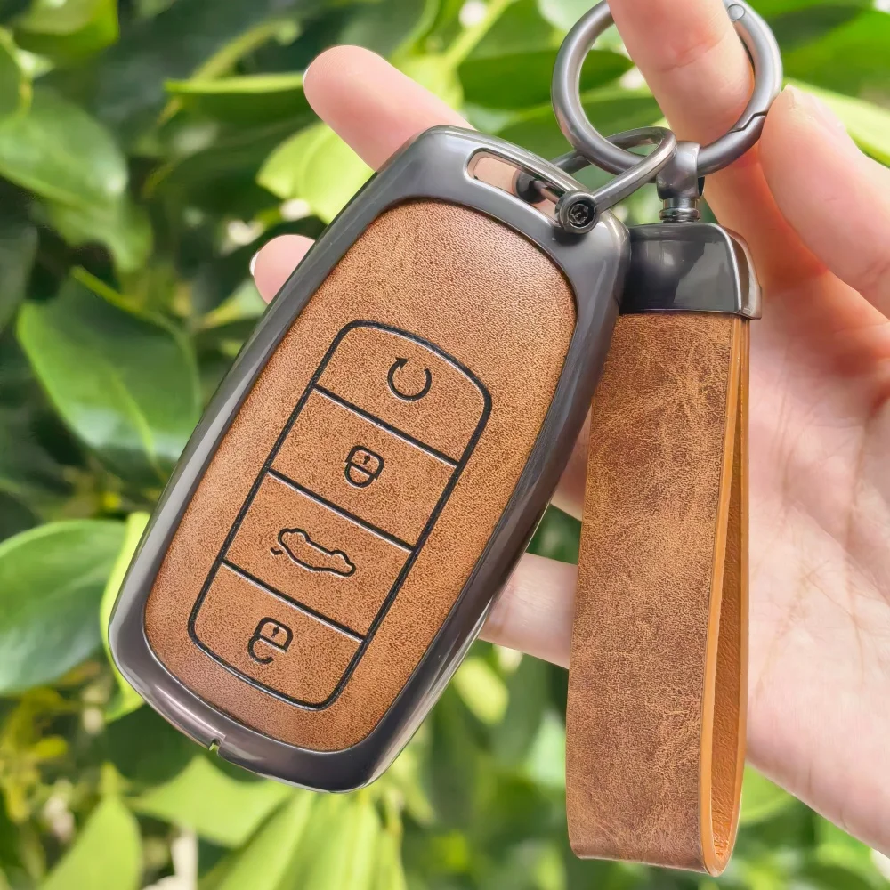 Autoschlüssel-Schutzhülle für Chery Jaecoo J7 J8 7 PHEV 2025 2024 2023 Zinklegierung Schlüsseltasche Schutzgehäuse Schlüsselanhänger Auto-Zubehör – Detail 1
