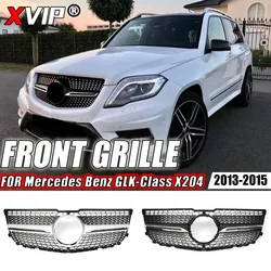 XVIP Front Bumper Grille For Mercedes Benz GLK-Class X204 13-15 GLK250 GLK300 GLK350 Chrome Black Diamonds Style Racing Grilles