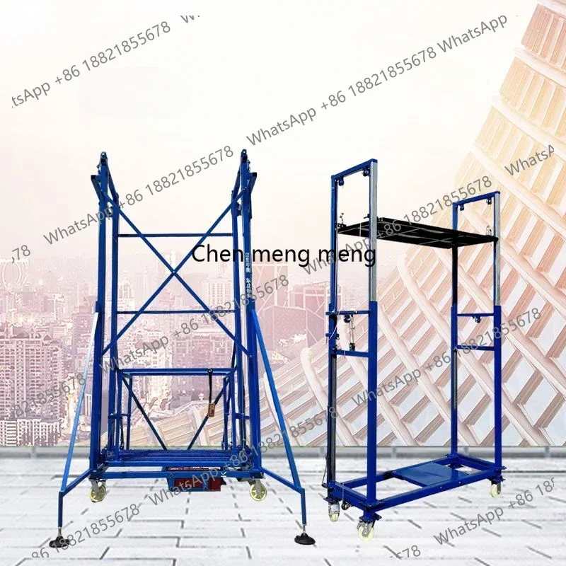 New arrive Mobile folding remote control lifting platform for electric scaffold indoor and outdoor decoration artifact