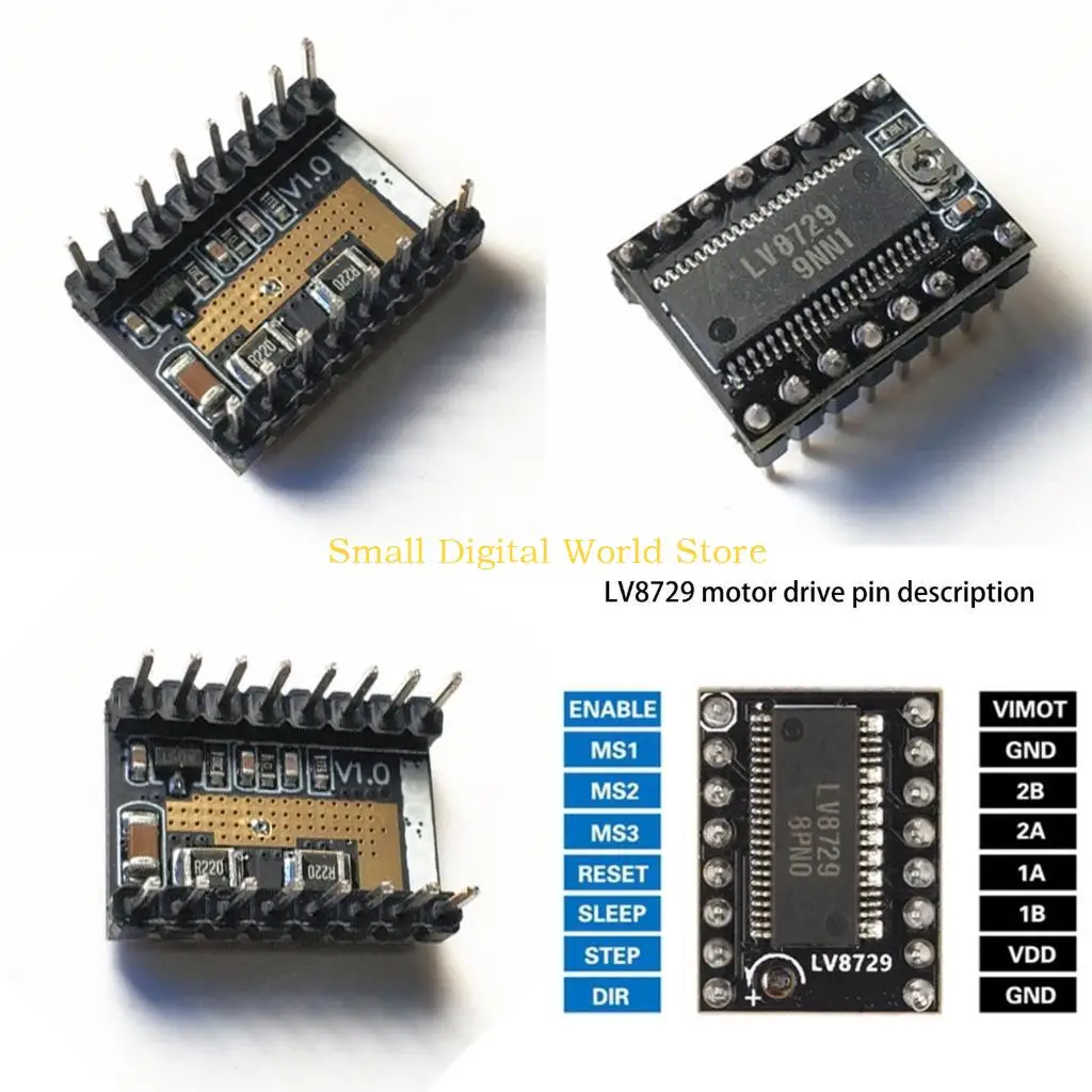 

77UB LV8729 Stepper Motor Driver Stepper Motor Heat Sink for 3D Printer Stable Operation 6V-36V Modules