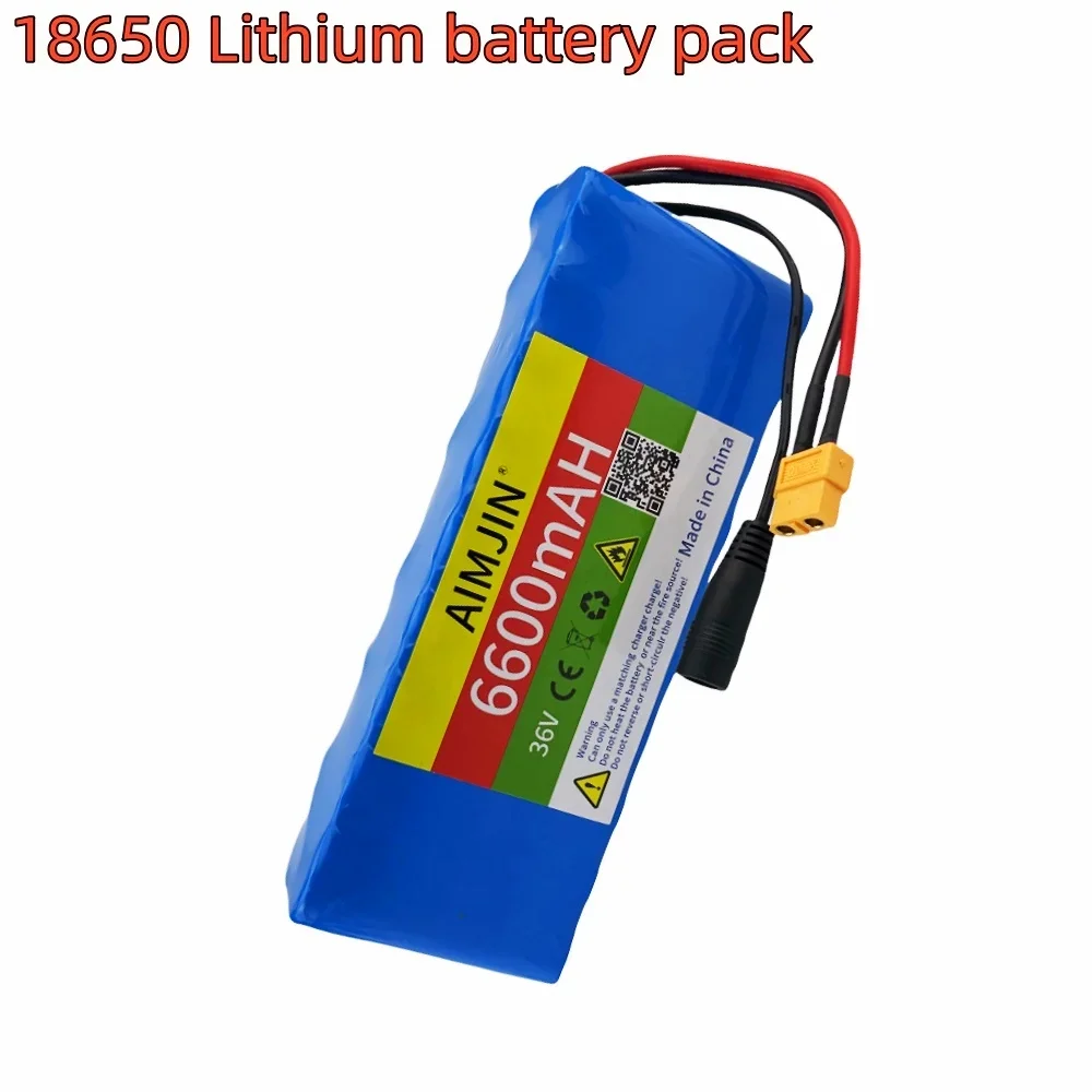 36V 6600mAh Battery 10S2P Lithium ion Rechargeable Batteries  6AH battery for Electric Self-Suction Hoverboard Unicycle