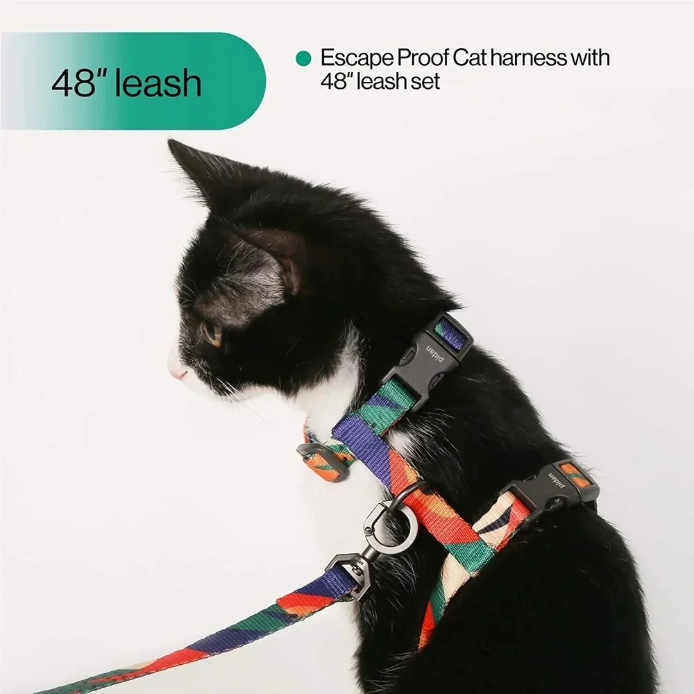 Cat Harness Cat Towing Rope Escape Proof  Adjustable Kitten Harness For Large Small Cats Lightweight Soft Pet Safety Harness