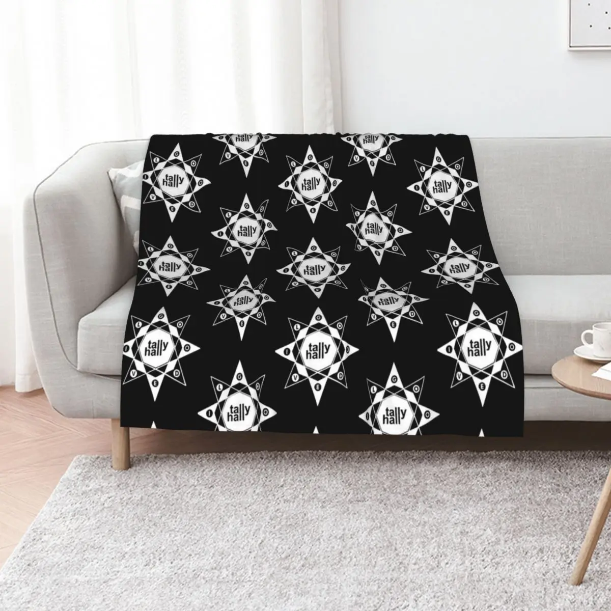 Tally Hall goodevil white Throw Blanket Warm Flannel Blanket for Couch Chair Bedroom
