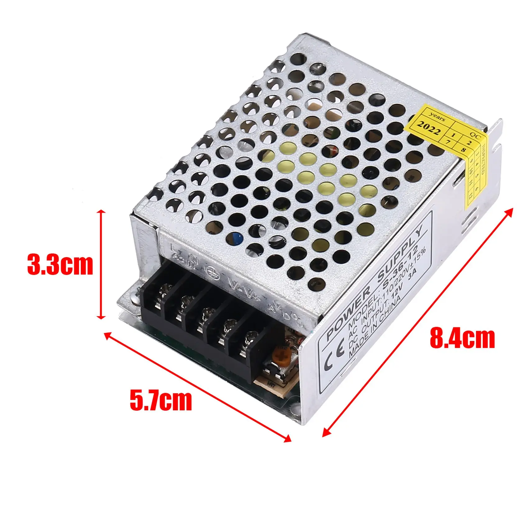 1 sztuka DC 12V 3A 36W Transformator zasilacza impulsowego AC-DC Zasilacz impulsowy AC 110V / 220V do DC 12V