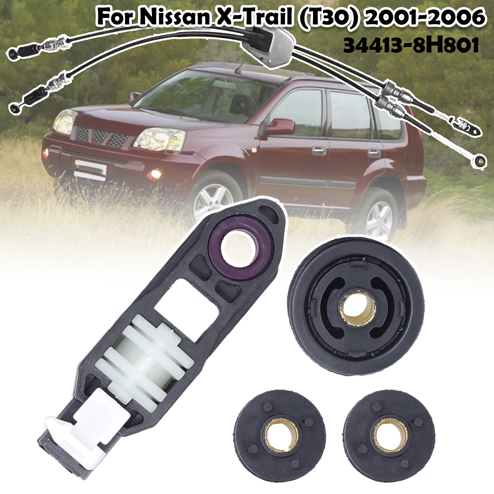 

For Nissan X-Trail (T30) Car Manual Gearbox Shift Cable Linkage Control Bush Shifter Lever Connect Rod Bushing 2001 2002 - 2006