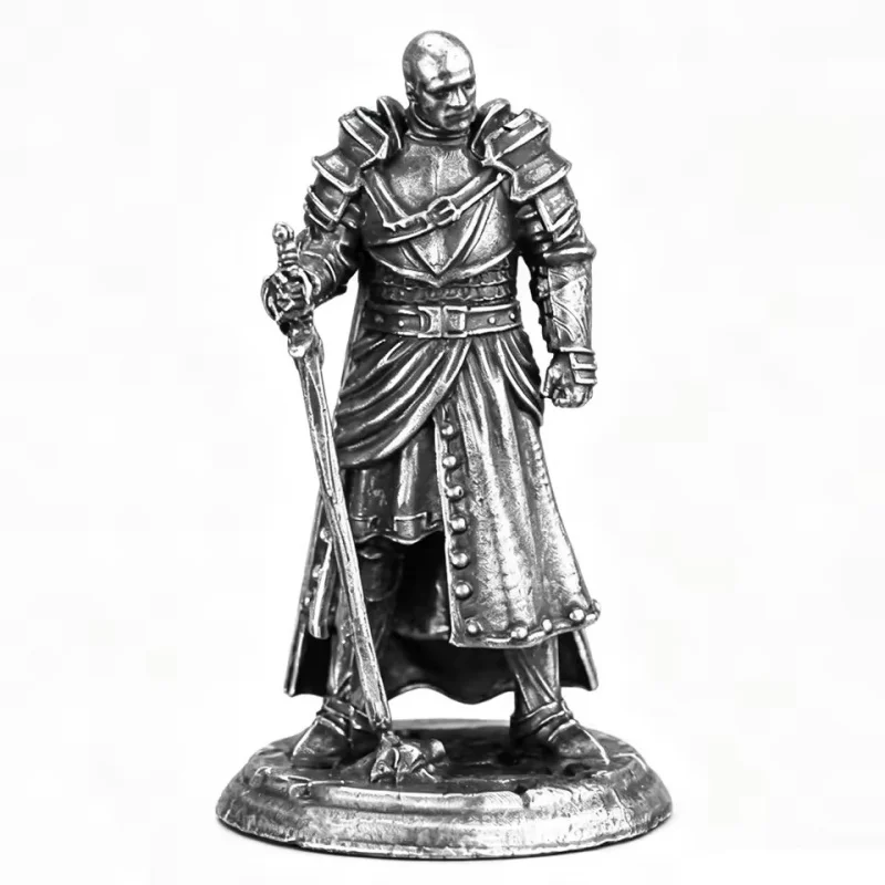 Metal White Copper Soldier Miniature Model Static Desktop Ornament Table Game Chess Paintable Desktop Decoration Accessories