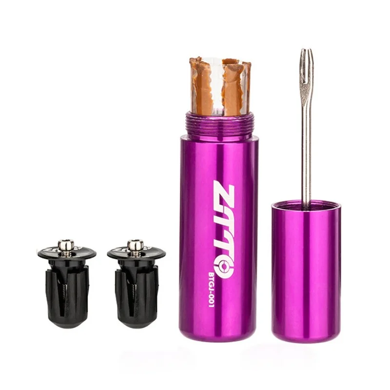 

ZTTO Bike Tire Repairing Kit Tubeless Tire Plug Tool Fix Flat Puncture With 5 Strips For MTB Mountain Road Bike