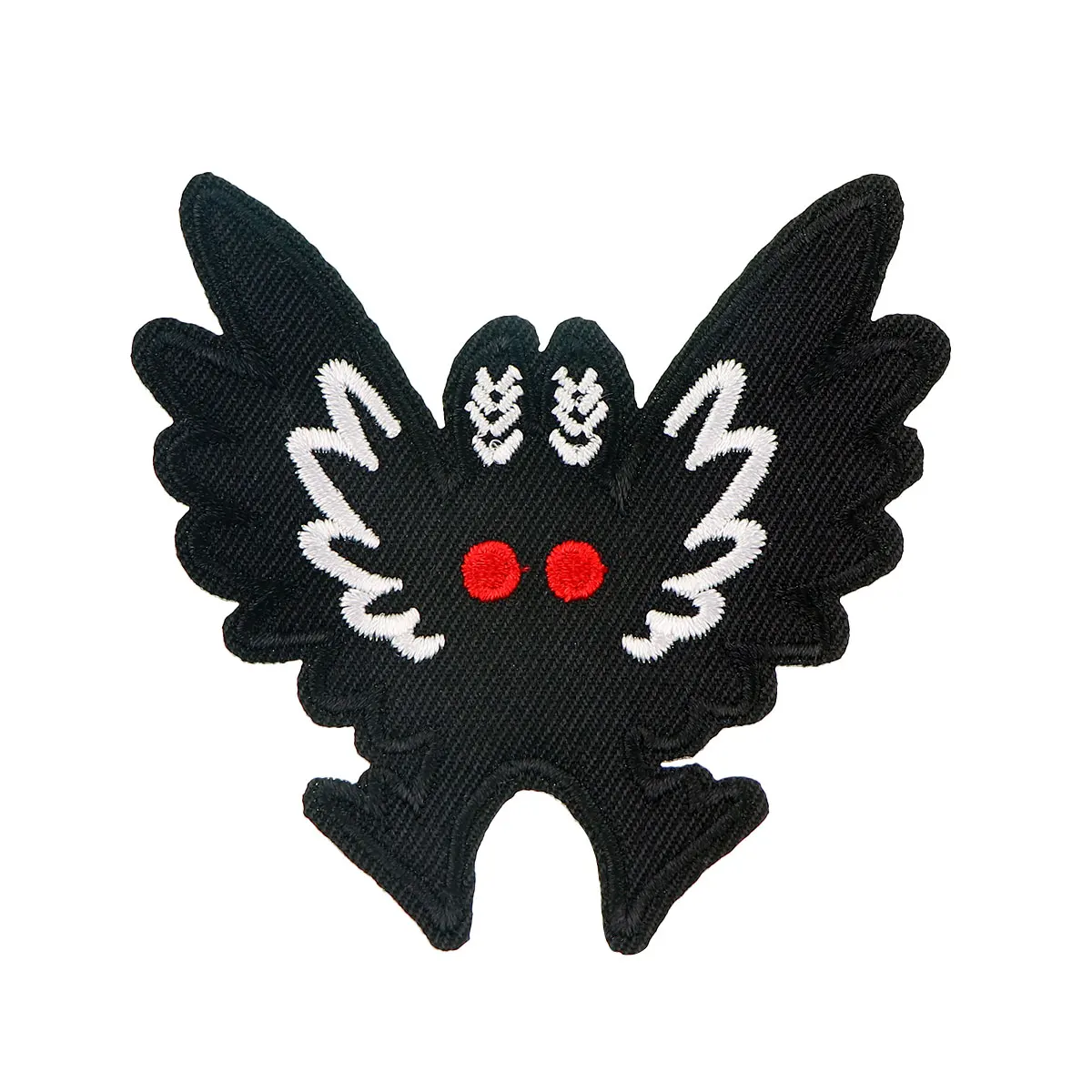 Black Moth Manga Badges DIY Patch for Clothes Hat Bag Cartoon Embroidered Sewing Applique Fabric Apparel Accessories