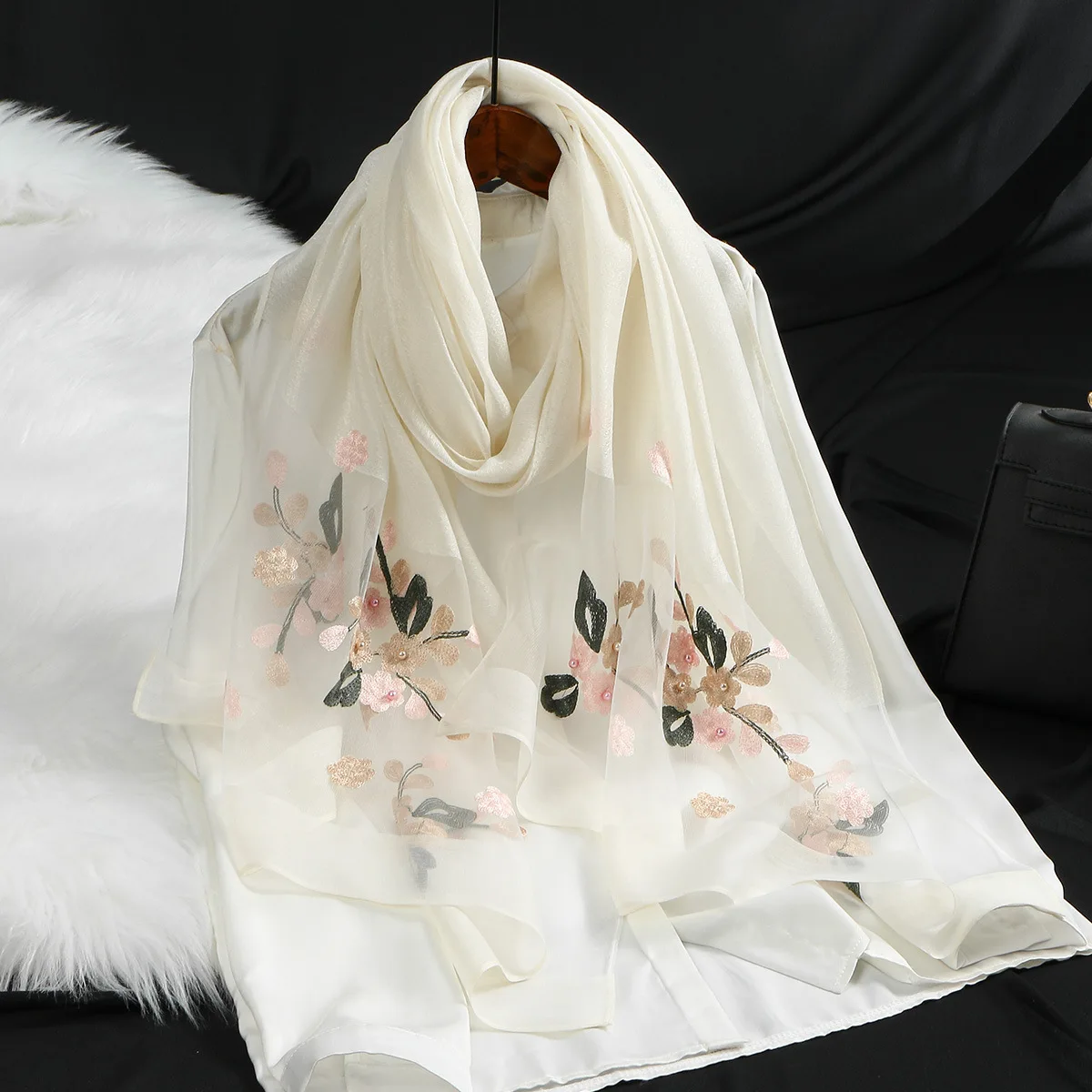 

Peony Flower Organza Long Scarf Women Muslim Hijab Shawl Wrap Headscarf Bandanas Headband Bufanda Foulard Turbante Mujer 190*70