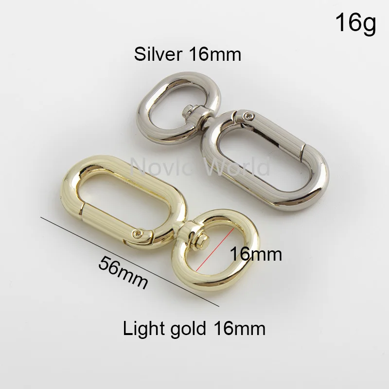 Nolvo World 5-20-100 pieces 16mm 3 colors Trigger Clip Clasp Swivel Snap Hook Fashion Metal Swivel Snap Hook For Bag Accessories