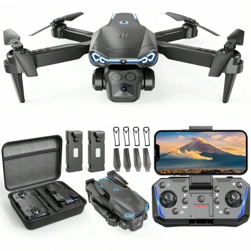 Foldable Drone With 1080P HD Camera For Beginners & Adults, FPV Live Video, One Key Start, Altitude Hold, 3D Flips, Gesture Self