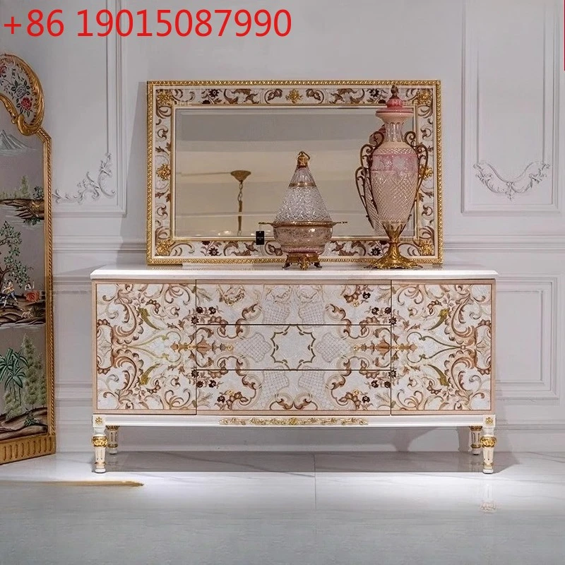 

Французский роскошный декоративный приставной шкаф для хранения, паркетный шкаф для обуви в европейском стиле для виллы