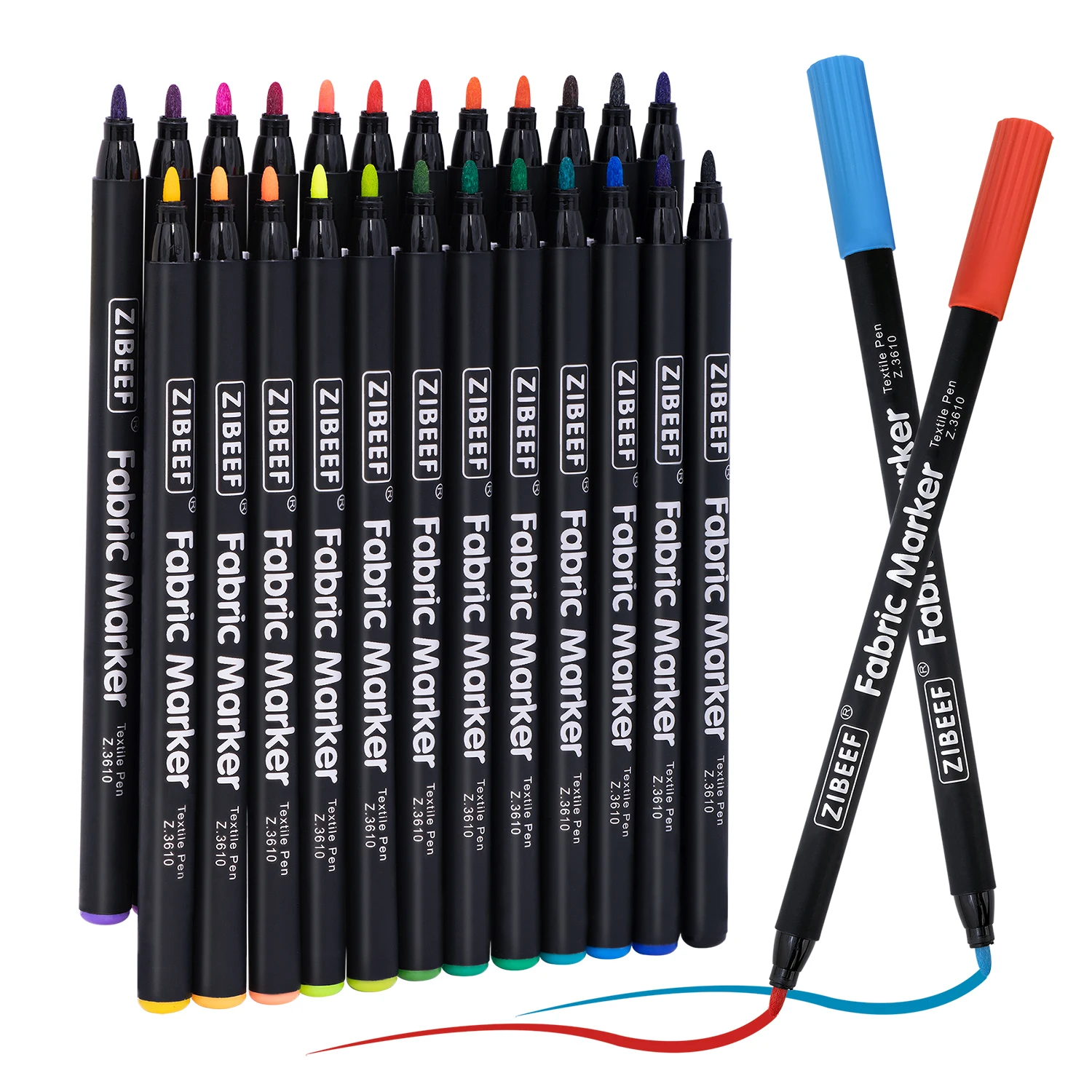 12/24 Colors/set Waterproof Colorfast Fabric Textile Marker Pen Permanent Pen for DIY Clothes Art Graffiti Drawing Painting Pen