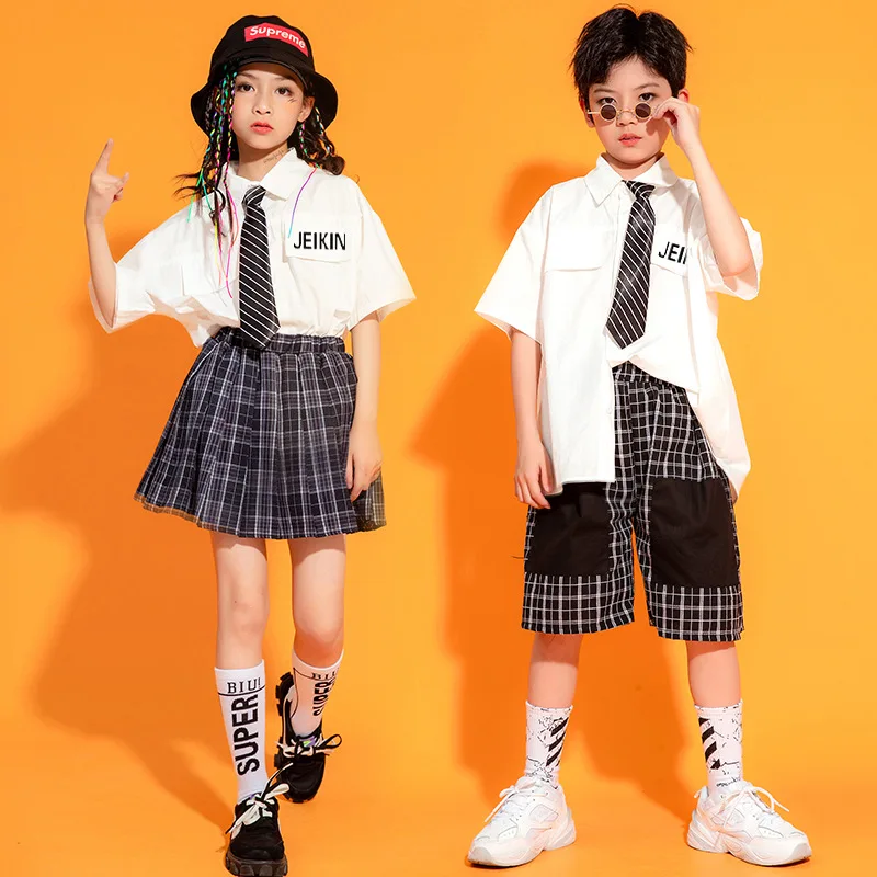 Children's Korean JK Choir School Costume Dance Suit Boy Dancing Loose Handsome Costume Girl Stage Catwalk Shirt