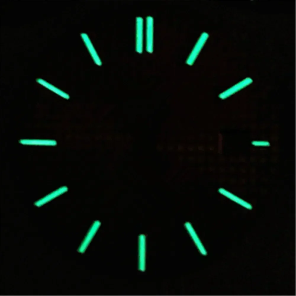 31.8mm S Dial Watch Accessories Modification Oak Dial NH35 Green Luminous Suitable for NH36 NH35/4R/7S Movement Dial Black