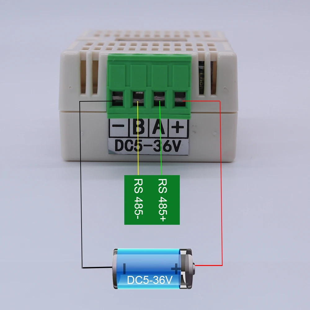 Din type Modbus Temperature and humidity sensor with RS485 communication function