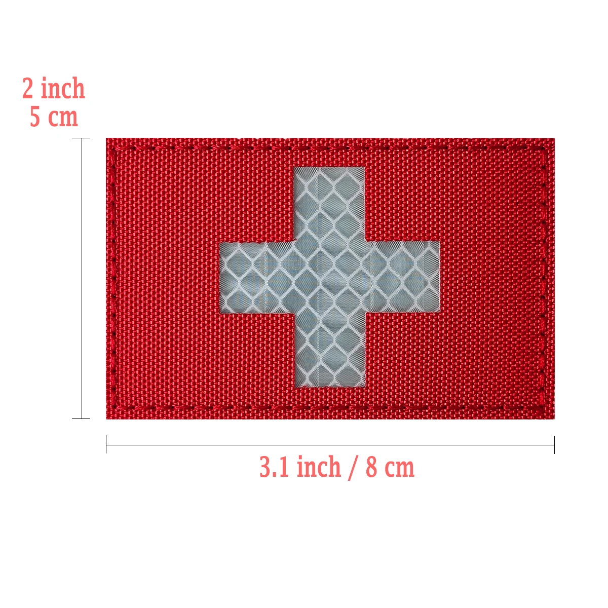 Infrared Reflective IR Patch, Medical Cross Patch, Tactical Patch, Red Cross Hook and Loop for Vest Cap