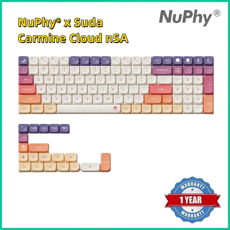 

НуПи ® x Колпачки для клавиш Suda Carmine Cloud nSA Dye-sub PBT