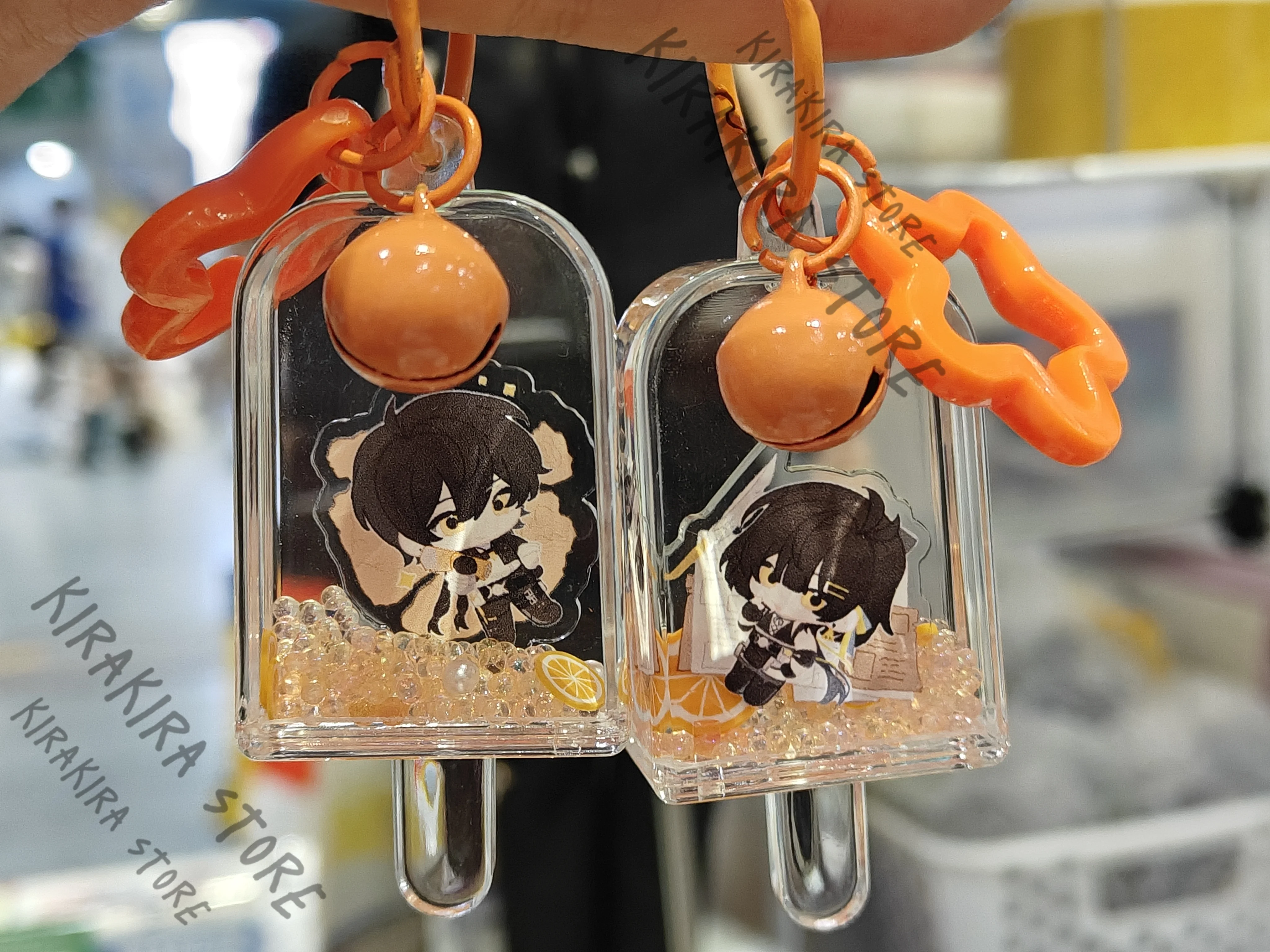 

Wuthering Waves Rover Boy Girl Keychain Pendant Keyring Oil Entry Hanging Piece Kawaii Orange Soda Popsicle Drop Xmas