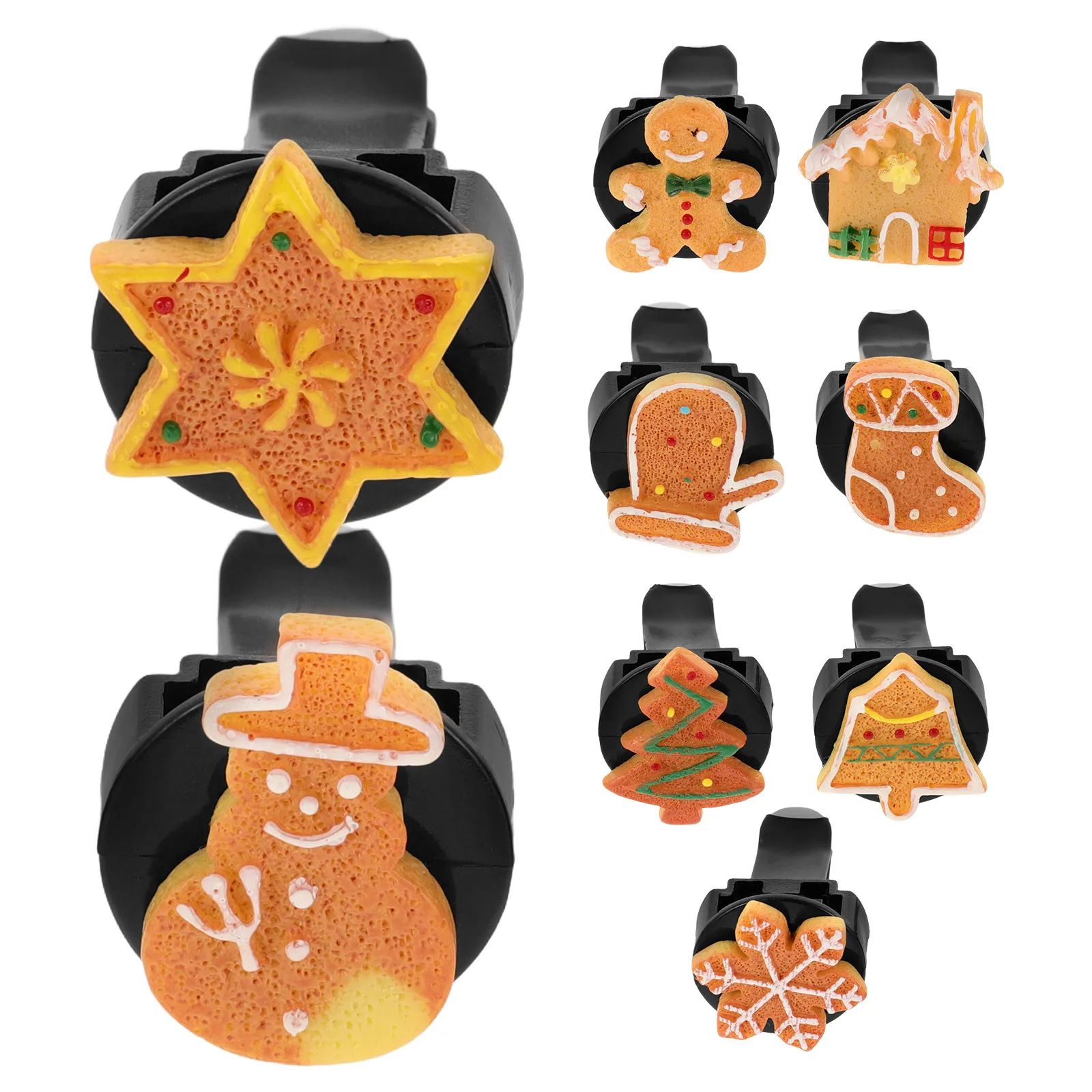 

9Pcs Christmas Car Air Vent Clips Santa Snowflake Xmas Tree Perfume Diffuser Clips Interior Decoration