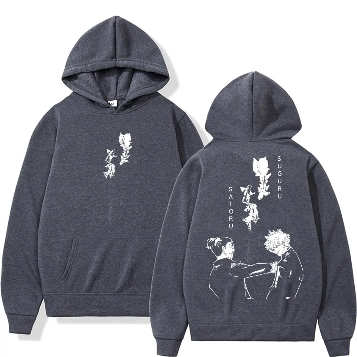 Anime Jujutsu Kaisen Gojo Satoru Geto Suguru Hoodie Men Women Retro Popular Classic Tracksuit Fleece Oversized Hoody Sweatshirt