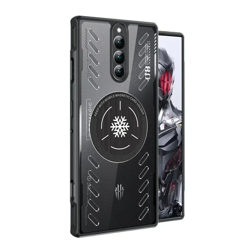 Zte Nubia用の耐衝撃性磁気シリコンケース,高級シェル,Red Magic 9s 8s Pro Plus