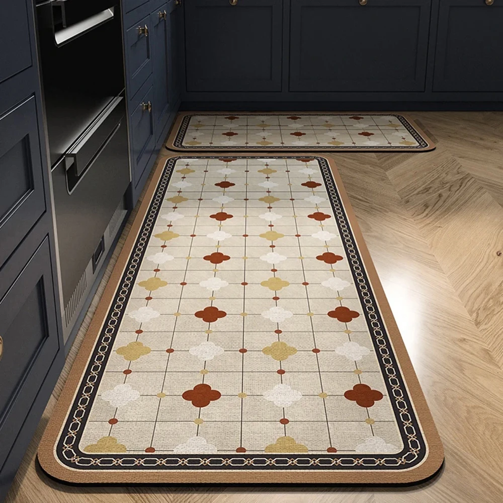 NONE Rutschfeste Küchenmatte, lange Teppiche, Kristall-Samt-Teppich für Wohnzimmer, saugfähige Fußmatten, Schlafzimmer-Fußmatte, Alfombra, kleine Teppiche 3