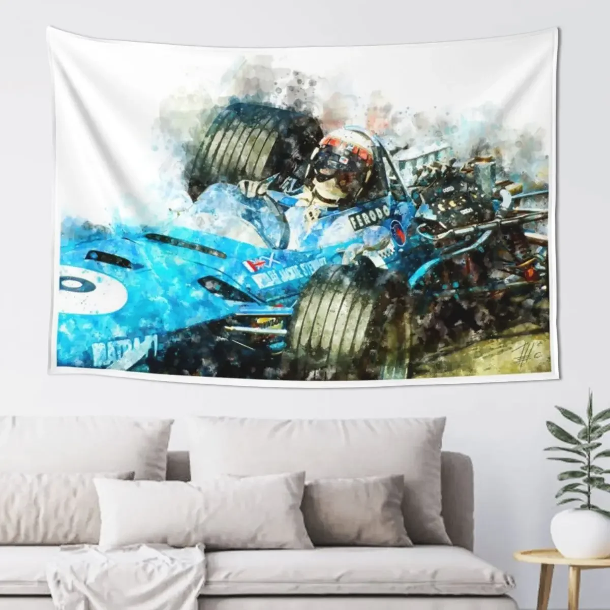 Jackie Stewart Matra F1 Tapestry Bedroom Decorations Wallpapers Home Decor Tapestry