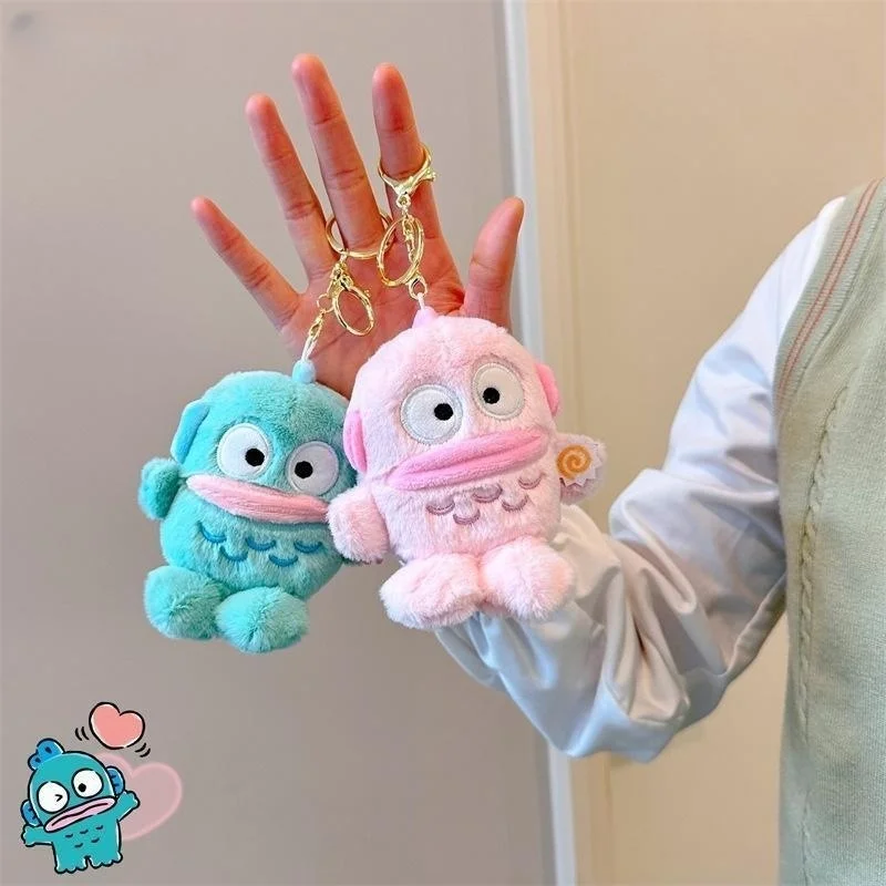 

Kawaii Sanrio Ugly Fish Plush Doll Pendant Japanese Girl Heart Cartoon Mermaid Hanton Fish Monster Couple Bag Pendant Gift