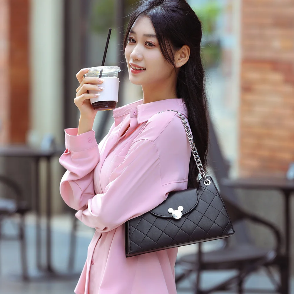 

Оригинальные сумки и кошельки Disney, оригинальный чехол, простая модная маленькая квадратная сумка с Микки Маусом, женская сумка-мессенджер 399