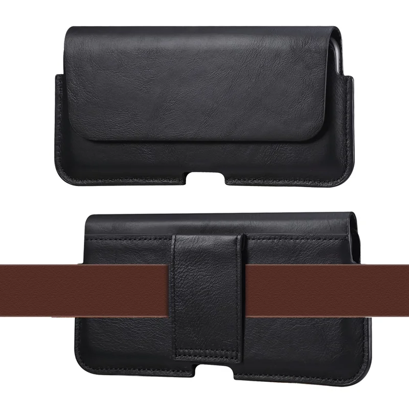 Fashion Male Genuine Leather Belt Fanny Handbags Designer Men's Waist Pack Black Phone Wallets Vintage Coin Purse Clutch Bag New